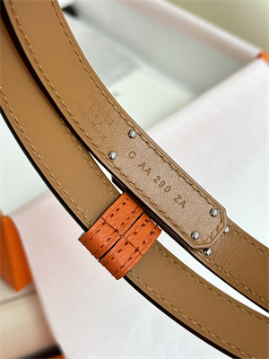 H**mes kelly 18 belt epsom leather silver hardware orange