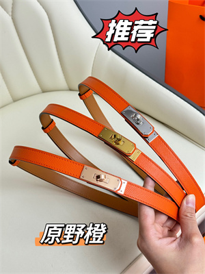 H**mes kelly 18 belt epsom leather gold hardware orange