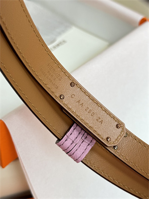 H**mes kelly 18 belt epsom leather rose gold hardware peach pink