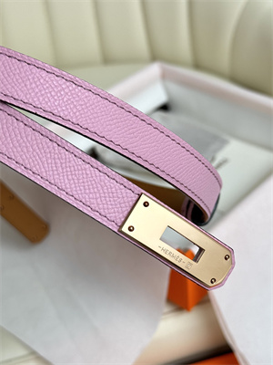 H**mes kelly 18 belt epsom leather rose gold hardware peach pink