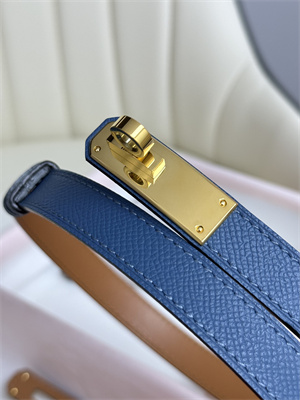 H**mes kelly 18 belt epsom leather gold hardware blue