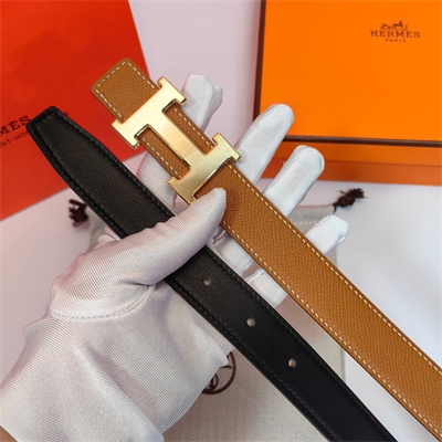 H**mes h belt buckle & reversible epsom leather strap 25 mm gold hardware brown/black