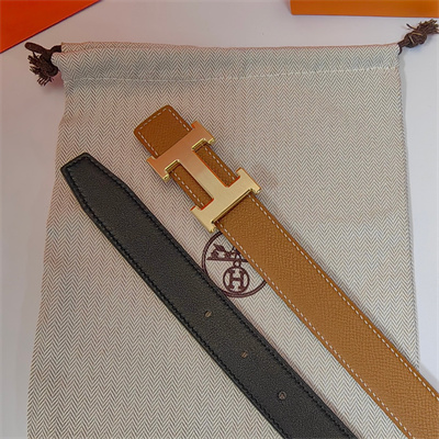 H**mes h belt buckle & reversible epsom leather strap 25 mm gold hardware brown/black