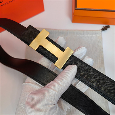 H**mes h belt buckle & reversible epsom leather strap 25 mm gold hardware black