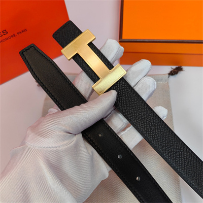 H**mes h belt buckle & reversible epsom leather strap 25 mm gold hardware black