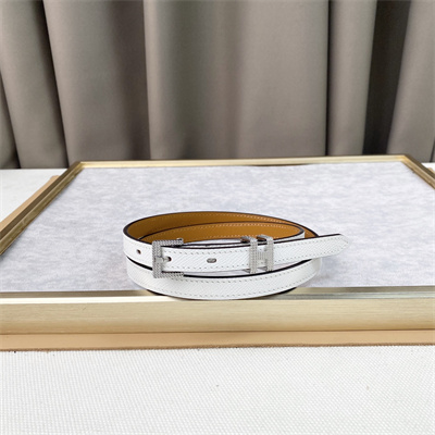 H**mes pop h guillochee 15 belt 15mm cowhide white