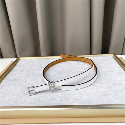 H**mes pop h guillochee 15 belt 15mm cowhide white