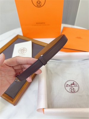 H**mes kelly 18 belt cowhide leather gold hardware burgundy/brown