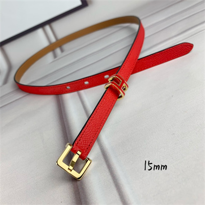 H**mes pop h 15 belt empsom leather red/brown