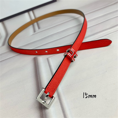 H**mes pop h 15 belt empsom leather red/brown
