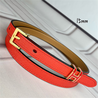 H**mes pop h 15 belt empsom leather red/brown