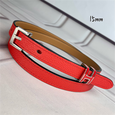 H**mes pop h 15 belt empsom leather red/brown