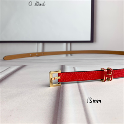 H**mes pop h 15 belt empsom leather red/brown