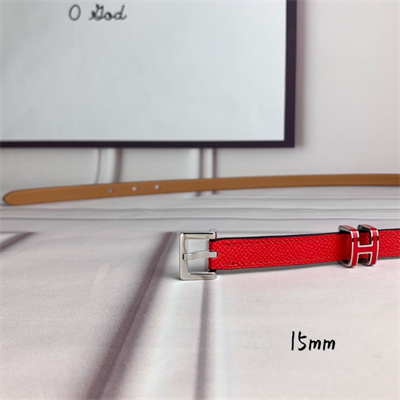 H**mes pop h 15 belt empsom leather red/brown