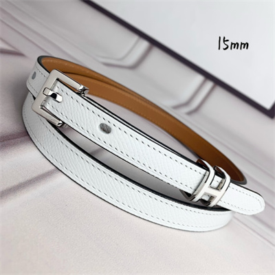 H**mes pop h 15 belt empsom leather white/brown