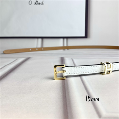 H**mes pop h 15 belt empsom leather white/brown