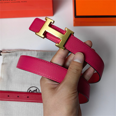 H**mes h belt buckle & reversible epsom leather strap 25 mm gold hardware hot pink