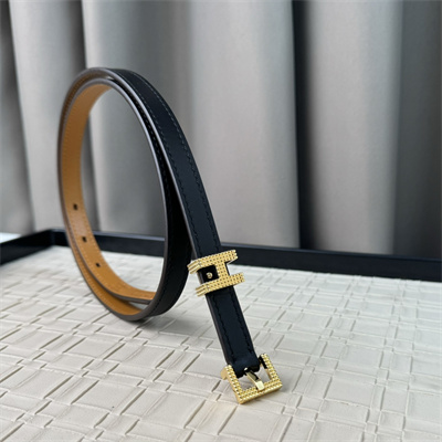 H**mes pop h guillochee 15 belt cowhide gold tone hardware black/brown