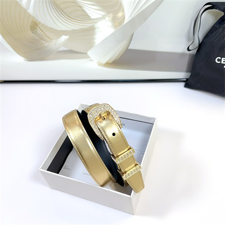 Ce**e belt 25mm calfskin in gold color