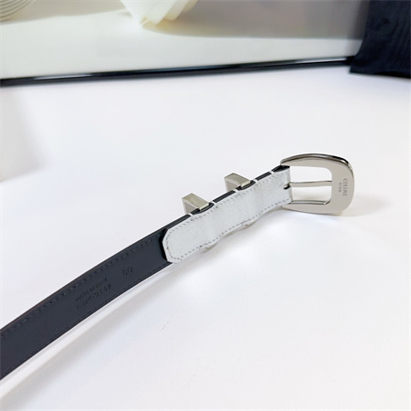 Ce**e belt 25mm calfskin in silver color