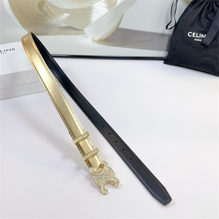 Ce**e triomphe belt 25mm calfskin in gold color