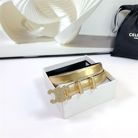 Ce**e triomphe belt 25mm calfskin in gold color
