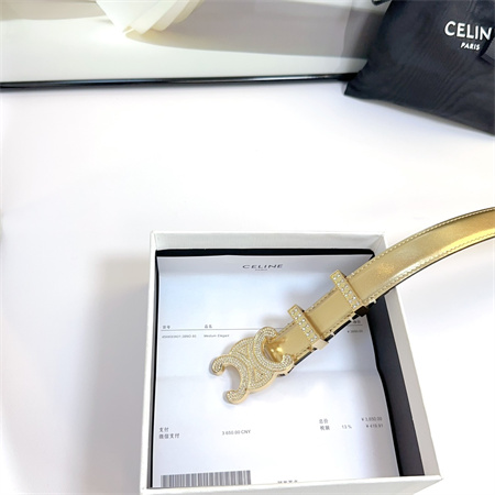 Ce**e triomphe belt 25mm calfskin in gold color