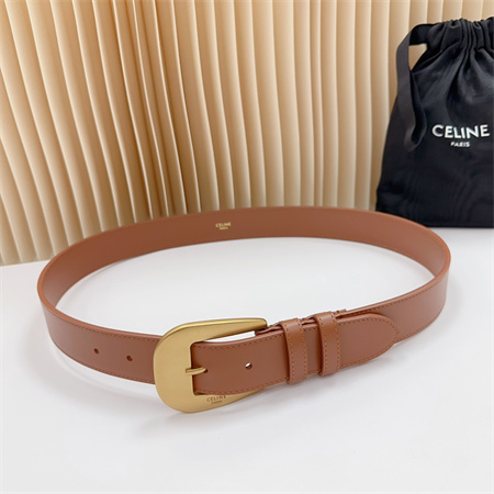 Ce**e belt 35mm calfskin gold tone buckle brown