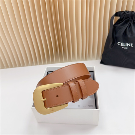 Ce**e belt 35mm calfskin gold tone buckle brown
