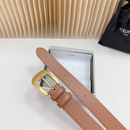 Ce**e belt 35mm calfskin gold tone buckle brown