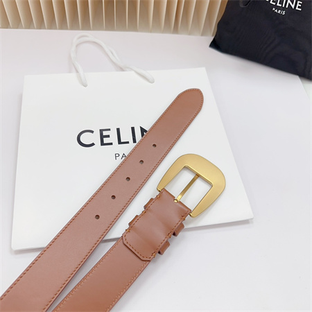 Ce**e belt 35mm calfskin gold tone buckle brown
