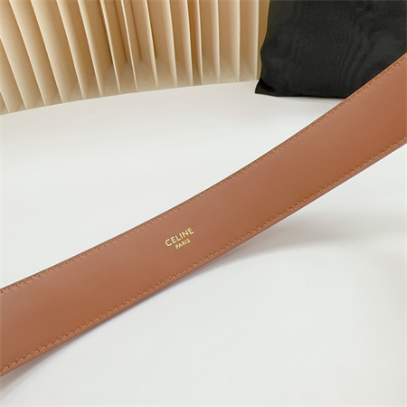 Ce**e belt 35mm calfskin gold tone buckle brown