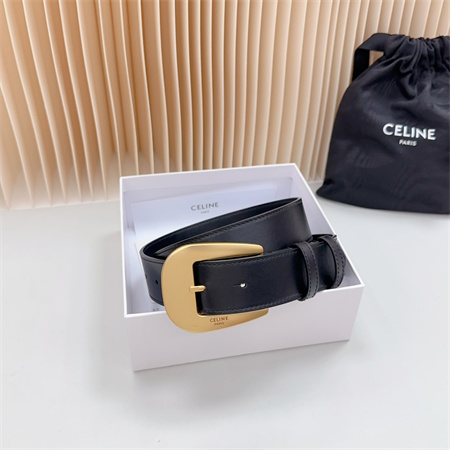 Ce**e belt 35mm calfskin gold tone buckle black