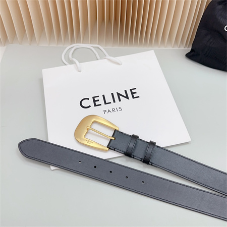 Ce**e belt 35mm calfskin gold tone buckle black