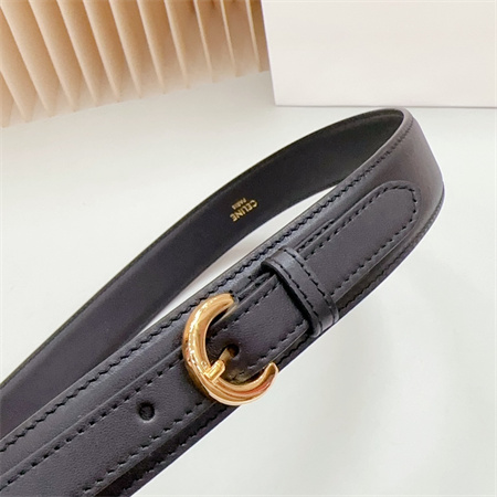 Ce**e belt 30mm in calfskin gold tone buckle black