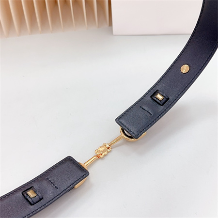 Ce**e belt 30mm in calfskin gold tone buckle black