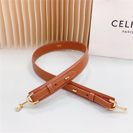Ce**e belt 30mm in calfskin gold tone buckle brown