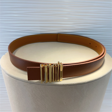 L0ew* belt in calfskin 28mm gold hardware brown