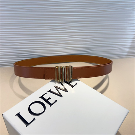 L0ew* belt in calfskin 28mm gold hardware brown