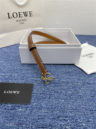L0ew* belt in calfskin 15mm gold hardware brown