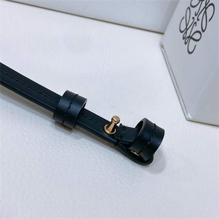 L0ew* belt in calfskin 10mm gold hardware black