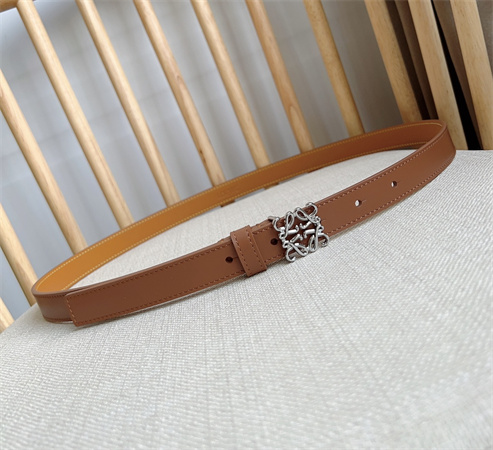 L0ew* belt in smooth calfskin 20mm silver hardware brown