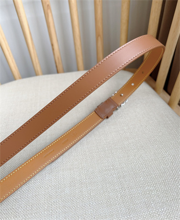 L0ew* belt in smooth calfskin 20mm silver hardware brown