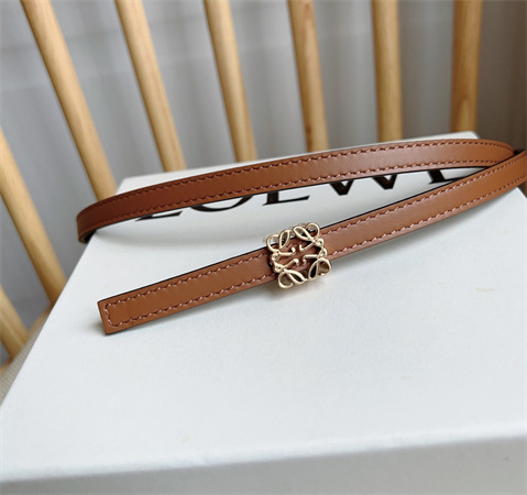 L0ew* belt in calfskin 10mm gold hardware brown/black