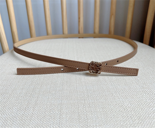 L0ew* belt in calfskin 10mm gold hardware brown