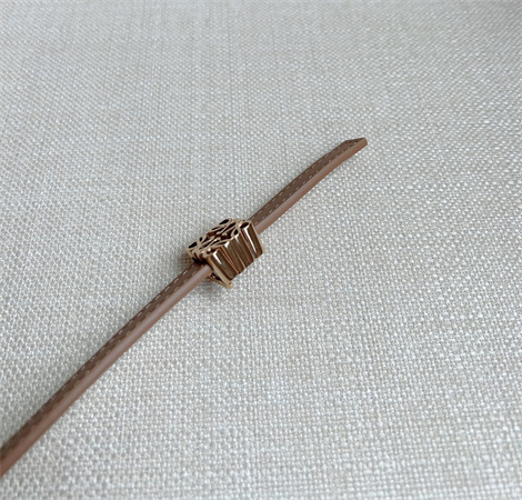 L0ew* belt in calfskin 10mm gold hardware brown