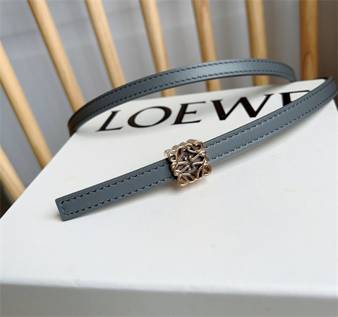 L0ew* belt in calfskin 10mm gold hardware blue