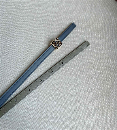L0ew* belt in calfskin 10mm gold hardware blue