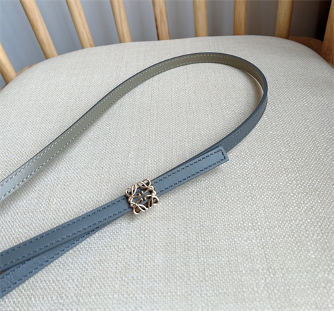 L0ew* belt in calfskin 10mm gold hardware blue