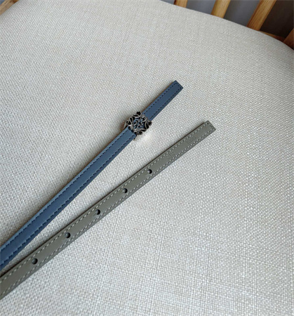 L0ew* belt in calfskin 10mm silver hardware blue